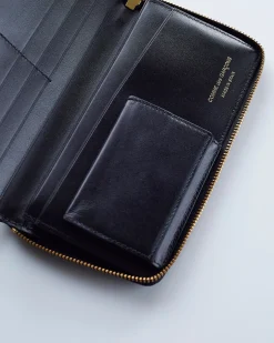Online Comme des Garçons WALLET Huge Logo Long Wallet Black