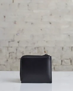 New Comme des Garçons WALLET Very Black Leather Line Zip Wallet