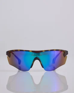 Online District Vision Junya Racer Sunglass Tortoise D+ Blue Mirror