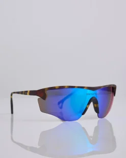 Online District Vision Junya Racer Sunglass Tortoise D+ Blue Mirror