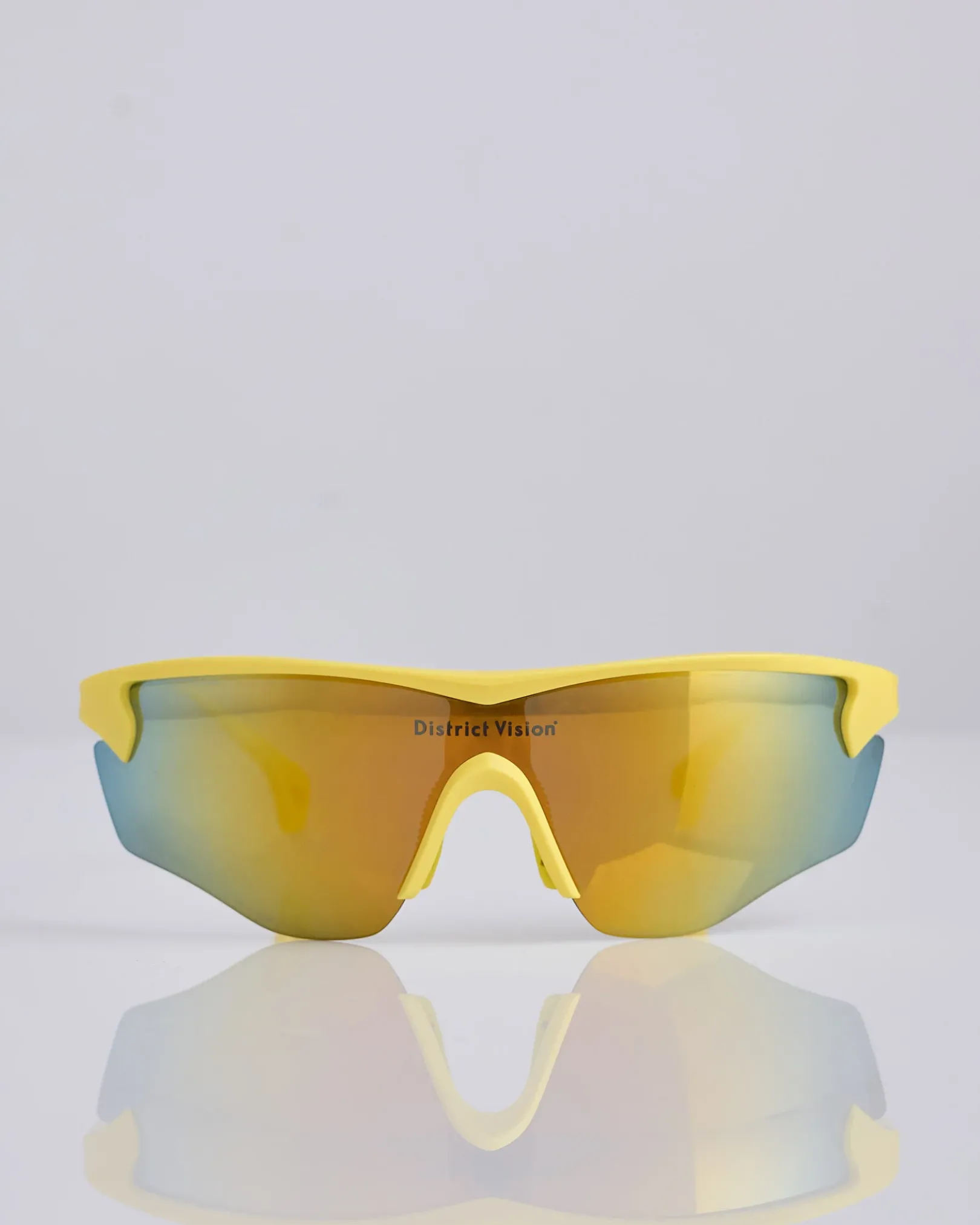 Hot District Vision Junya Racer Sunglass Canary D+ Gold Mirror