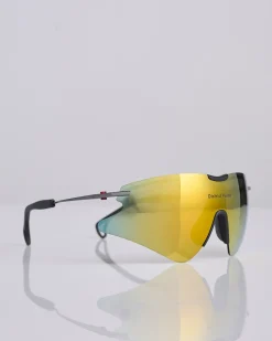 Hot District Vision Kohei Aero Blade Titanium Sunglass Graphite D+ Amber Mirror