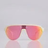 New District Vision Nagata Speedblade Sunglass Limestone D+ Red Mirror