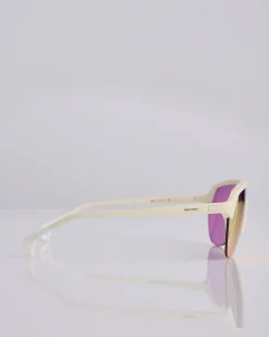 New District Vision Nagata Speedblade Sunglass Limestone D+ Red Mirror