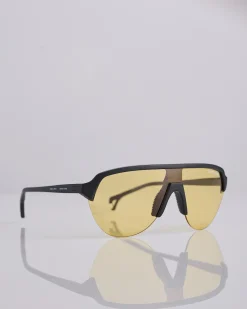New District Vision Nagata Speed Blade Sunglass Black Yellow