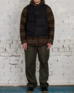 New Engineered Garments Cover Vest Poly Fake Suede Black