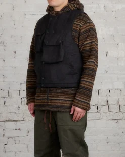 New Engineered Garments Cover Vest Poly Fake Suede Black