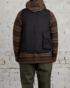 New Engineered Garments Cover Vest Poly Fake Suede Black