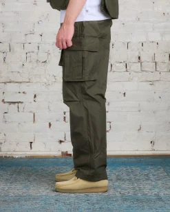 Sale Engineered Garments FA Pant Cotton Brush HB Olive