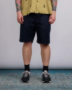 New Engineered Garments Fatigue Short CL Java Cloth Dark Navy