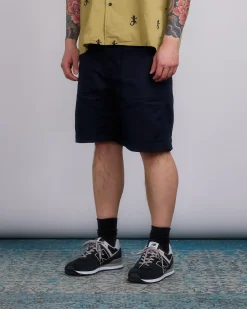 New Engineered Garments Fatigue Short CL Java Cloth Dark Navy