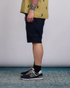 New Engineered Garments Fatigue Short CL Java Cloth Dark Navy