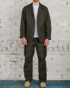 Sale Engineered Garments Loiter Jacket Cotton Brush HB Olive