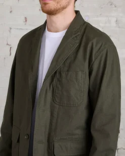 Sale Engineered Garments Loiter Jacket Cotton Brush HB Olive
