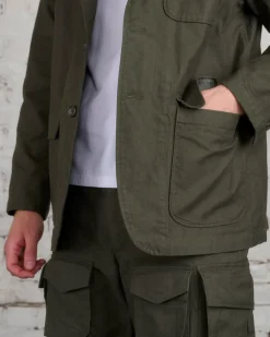 Sale Engineered Garments Loiter Jacket Cotton Brush HB Olive