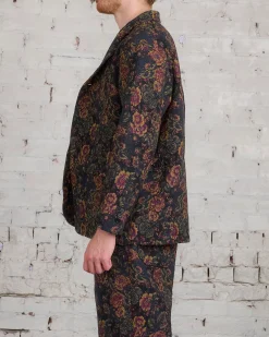 Fashion Engineered Garments Loiter Jacket CP Floral Jacquard Black Gold