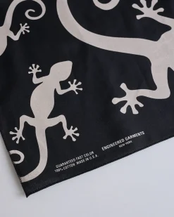 Online Engineered Garments Printed Bandana Gecko Black