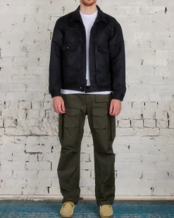 Outlet Engineered Garments Trucker Jacket Poly Fake Suede Black