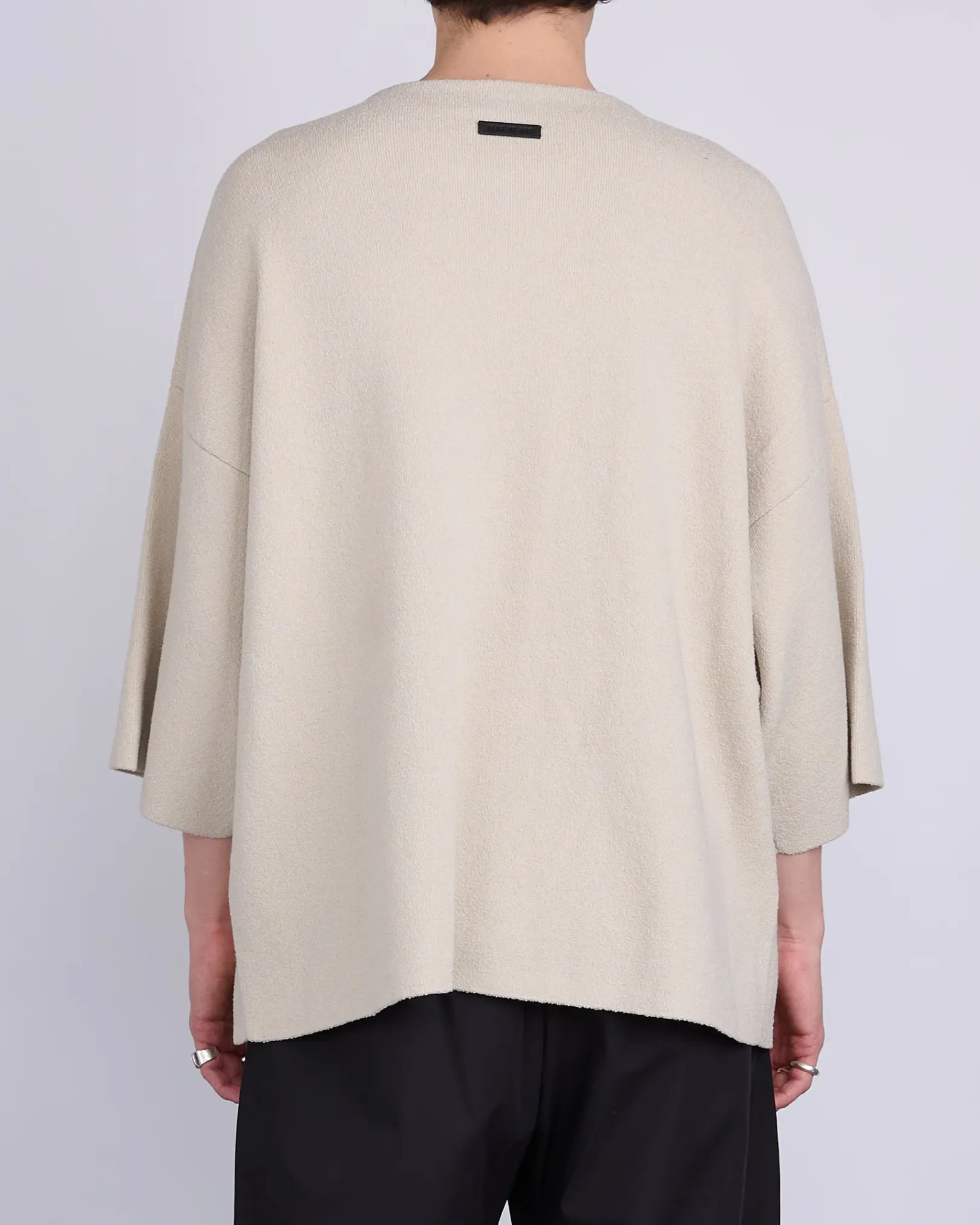 Discount Fear of God Boucle Knit Tee Dove Grey