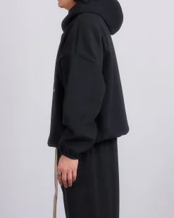 Outlet Fear of God Essentials Brushed Yarn Hoodie Black