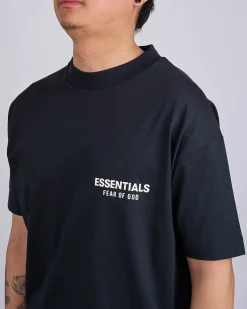 Hot Fear of God Essentials Classic T-Shirt Bevel Jet Black