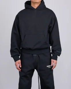 New Fear of God Essentials Classic Hoodie Bevel Jet Black