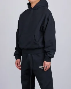 New Fear of God Essentials Classic Hoodie Bevel Jet Black