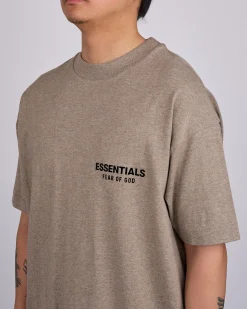 Sale Fear of God Essentials Classic T-Shirt Bevel Homestead Heather