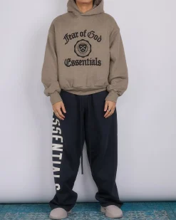 Outlet Fear of God Essentials Heavy Fleece Shrunk Hoodie Heather