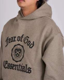 Outlet Fear of God Essentials Heavy Fleece Shrunk Hoodie Heather