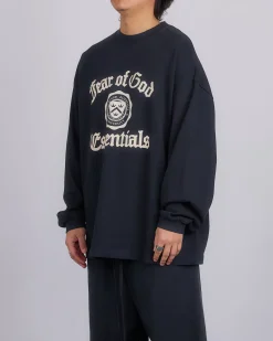 New Fear of God Essentials Heavy Longsleeve T-Shirt Black