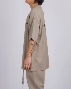 Fashion Fear of God Essentials Jersey Logo T-Shirt Heather