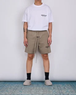 Clearance Fear of God Essentials Soccer Short Bevel Homestead Heather