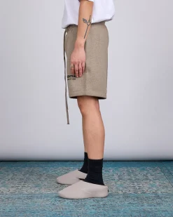 Clearance Fear of God Essentials Soccer Short Bevel Homestead Heather