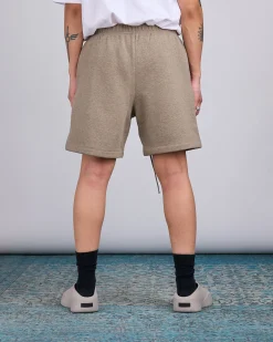 Clearance Fear of God Essentials Soccer Short Bevel Homestead Heather