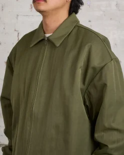 Outlet Fear of God Essentials Textured Nylon Trucker Jacket Military