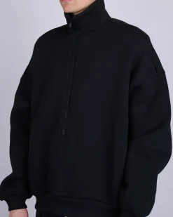 Discount Fear of God Half-Zip Fleece Mockneck Pullover Black