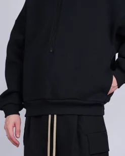 Discount Fear of God Half-Zip Fleece Mockneck Pullover Black