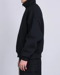 Discount Fear of God Half-Zip Fleece Mockneck Pullover Black