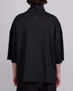 Fashion Fear of God High Neck Short Sleeve T-Shirt Black