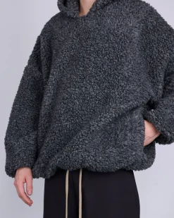 Discount Fear of God Polar Fleece Hoodie Paris Sky