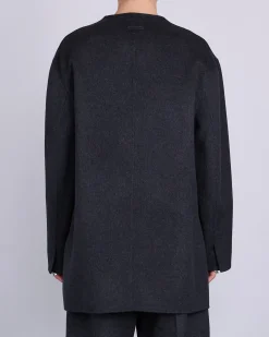 Sale Fear of God Relaxed Lapelless Double Cashmere Blazer Melange Black