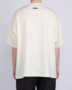 Discount Fear of God Short Sleeve Boiled Wool T-Shirt Cream