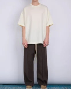 Hot Fear of God Single Pleat Wide Double Cashmere Pant Mocha