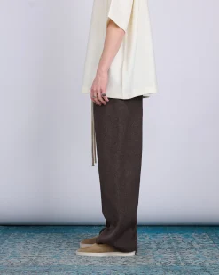 Hot Fear of God Single Pleat Wide Double Cashmere Pant Mocha