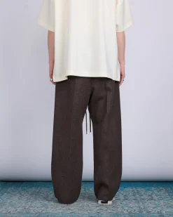 Hot Fear of God Single Pleat Wide Double Cashmere Pant Mocha