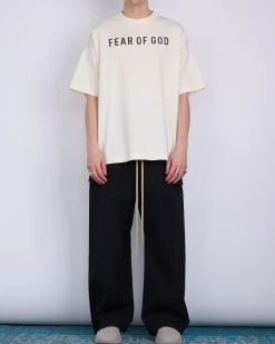 New Fear of God Wide Leg Wool Cotton Cargo Pant Black