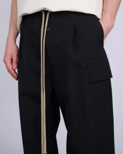 New Fear of God Wide Leg Wool Cotton Cargo Pant Black