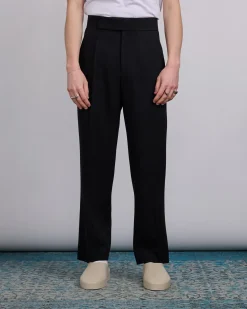 Outlet Fear of God Wool Gabardine Single Pleat Eternal Trouser Black