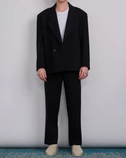 Outlet Fear of God Wool Gabardine Single Pleat Eternal Trouser Black